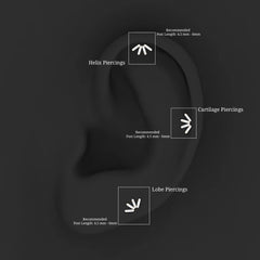 Baguette Diamond Fan Cartilage Earring