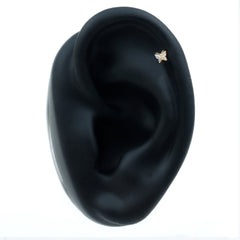 Natural Diamond Butterfly Earring for Cartilage Piercing