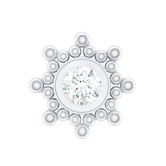 Minimal Diamond Cartilage Earring Stud with Flat Back