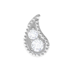 Natural Diamond Gold Petal Cartilage Earring