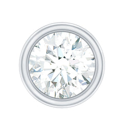 Bezel Set Diamond Cartilage Earring with Flat Back
