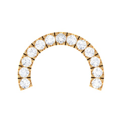 Moissanite Half Circle Earring for Helix Piercing