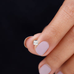 Princess Cut Moissanite Solitaire Conch Earring