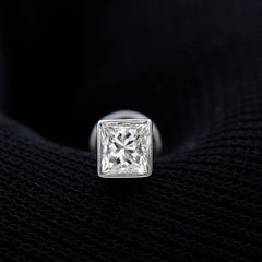 Princess Cut Moissanite Solitaire Conch Earring