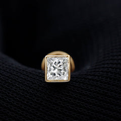 Princess Cut Moissanite Solitaire Conch Earring