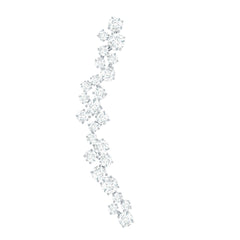 Certified Round Moissanite Cluster Climber Earring