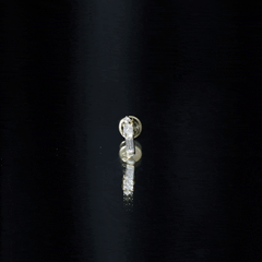 Genuine Diamond Three Stone Bar Tragus Earring