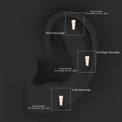 Minimal Diamond Unique Earring for Tragus Piercing