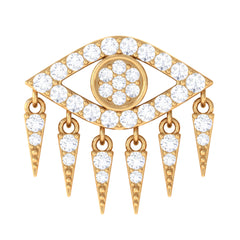 Unique Moissanite Evil Eye Earring for Cartilage Piercing