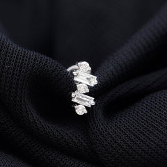 Genuine Baguette Diamond Tragus Earring With Certificate