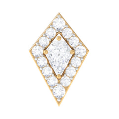Unique Moissanite Kite Earring for Cartilage Piercing