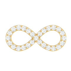 Round Diamond Infinity Earring for Cartilage Piercing