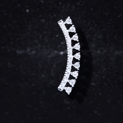 Certified Moissanite Curved Crawler Earring