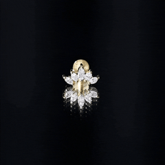Certified Marquise Cut Diamond Helix Earring for Women