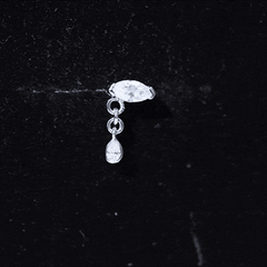 Real Marquise Diamond Cartilage Drop Earring