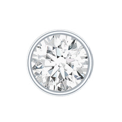 Bezel Set Round Moissanite Earring for Tragus Piercing