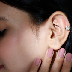 Certified Moissanite Crab Cartilage Earring