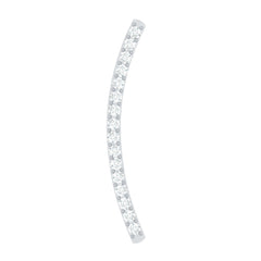 Certified Moissanite Curved Climber Earring for Her