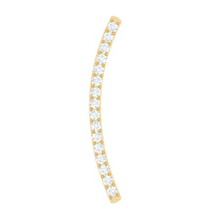 Certified Moissanite Curved Climber Earring for Her