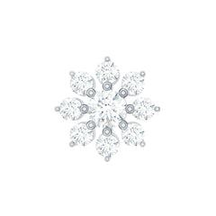 Minimalist Moissanite Flower Cartilage Earring