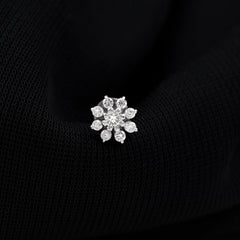 Minimalist Moissanite Flower Cartilage Earring
