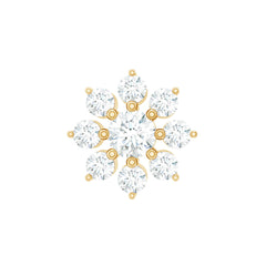 Minimalist Moissanite Flower Cartilage Earring