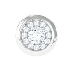 Moissanite Circle Geometric Cartilage Earring