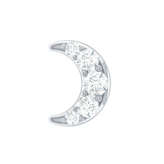 Moissanite Crescent Moon Helix Earring for Women