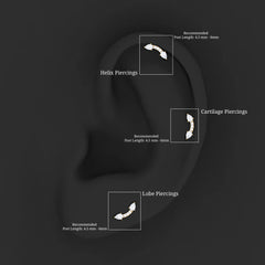 Certified Moissanite Curved Cartilage Earring