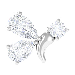 Dainty Moissanite Fly Earring for Helix Piercing