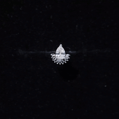 Pear Shape Moissanite Unique Cartilage Earring