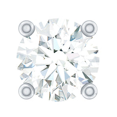 Dainty Round Diamond Conch Earring in Prong Setting