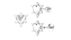 Diamond Heart Upper Lobe Earring