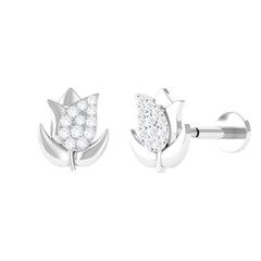 Diamond Flower Earring for Tragus Piercing