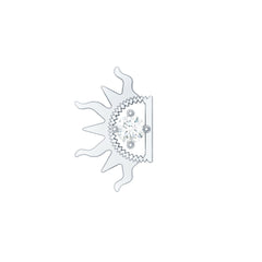 Diamond Half Sun Tragus Earring