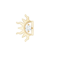 Diamond Half Sun Tragus Earring