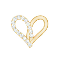 Diamond Heart Earring for Helix Piercing