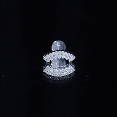 Certified Moissanite Curved Earring for Cartilage Piercing