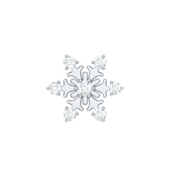 Diamond Snowflake Earring for Upper Lobe Piercing