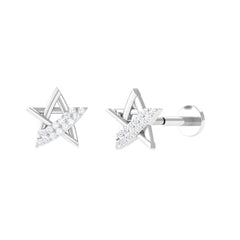 Diamond Star Earring for Helix Piercing