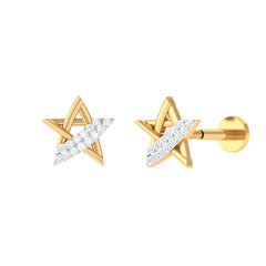 Diamond Star Earring for Helix Piercing
