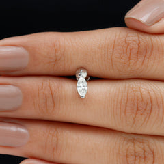 Marquise Moissanite Drop Earring for Tragus Piercing
