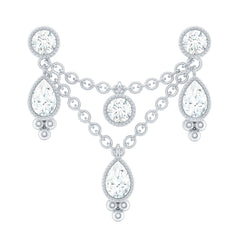Vintage Inspired Diamond Chain Double Piercing Earring