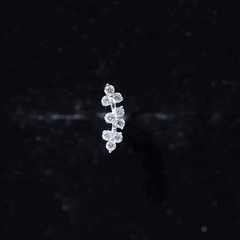 Unique Moissanite Cartilage Climber Earring