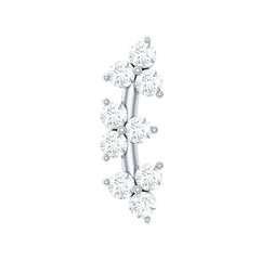 Unique Moissanite Cartilage Climber Earring