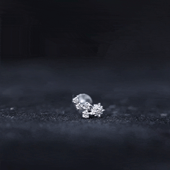 Natural Diamond Star Crawler Earring for Helix Piercing