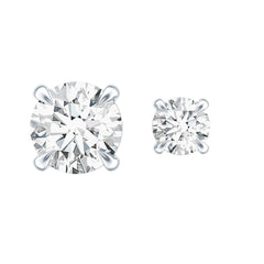 Solitaire Round Cut Moissanite Earring Set for Helix Piercing