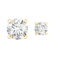 Solitaire Round Cut Moissanite Earring Set for Helix Piercing