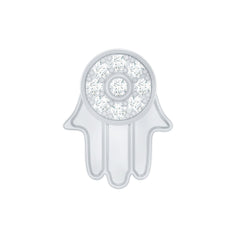 Diamond Hamsa Earring for Cartilage Piercing