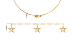 Certified Diamond Star Charm Bracelet For Women